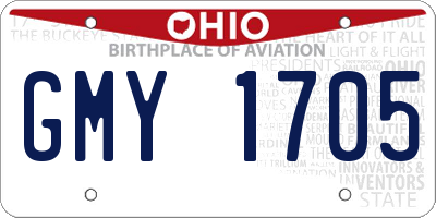 OH license plate GMY1705