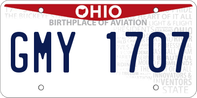 OH license plate GMY1707