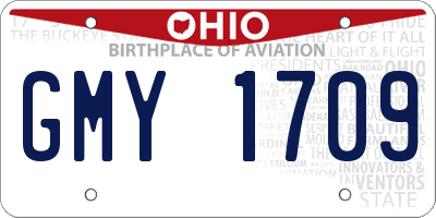 OH license plate GMY1709