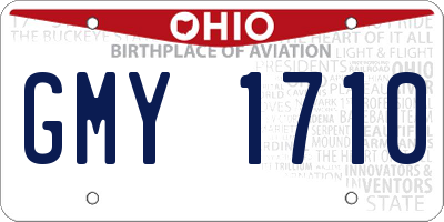 OH license plate GMY1710