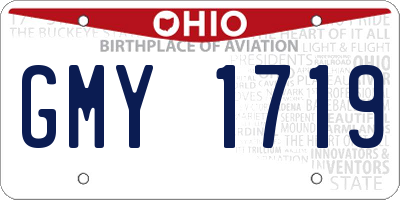 OH license plate GMY1719