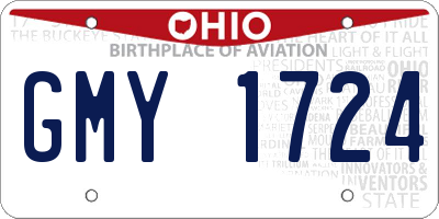 OH license plate GMY1724