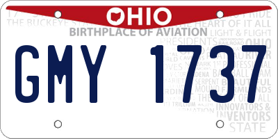 OH license plate GMY1737