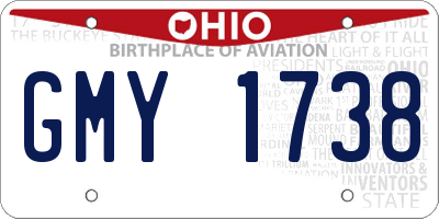 OH license plate GMY1738