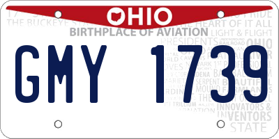 OH license plate GMY1739