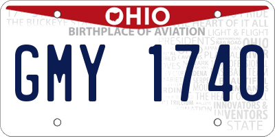 OH license plate GMY1740