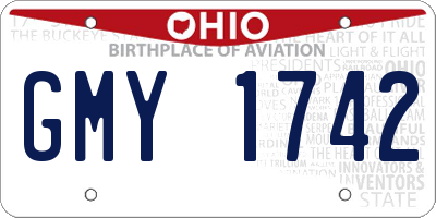 OH license plate GMY1742