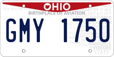 OH license plate GMY1750