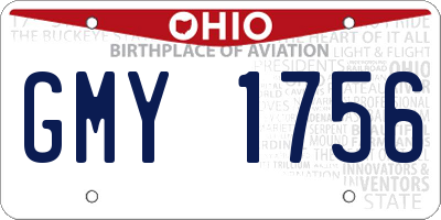 OH license plate GMY1756