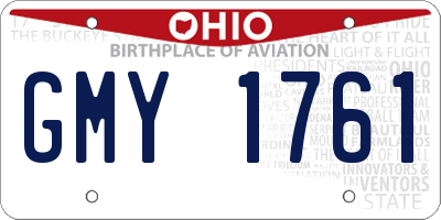 OH license plate GMY1761