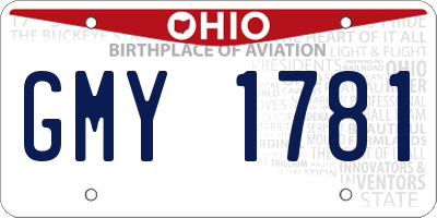 OH license plate GMY1781
