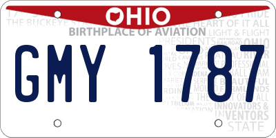 OH license plate GMY1787