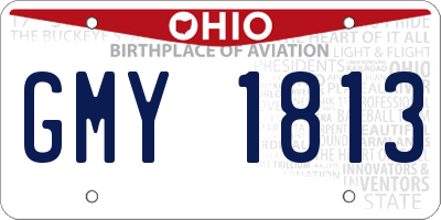 OH license plate GMY1813