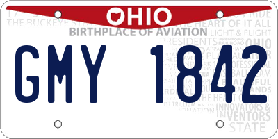 OH license plate GMY1842