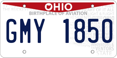 OH license plate GMY1850