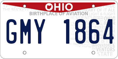 OH license plate GMY1864