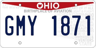 OH license plate GMY1871