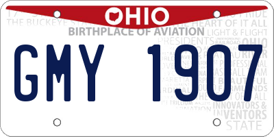 OH license plate GMY1907