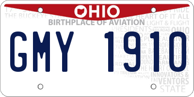OH license plate GMY1910