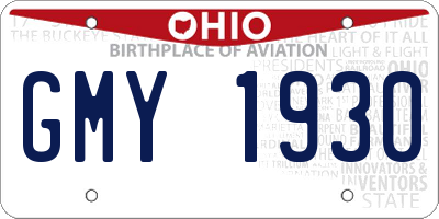 OH license plate GMY1930