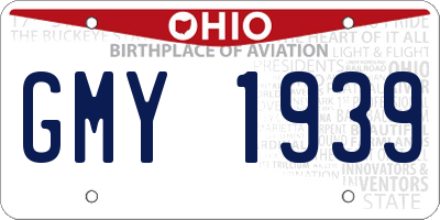 OH license plate GMY1939