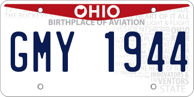 OH license plate GMY1944