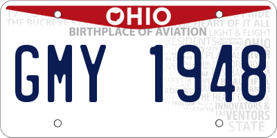 OH license plate GMY1948