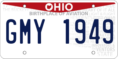 OH license plate GMY1949