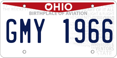 OH license plate GMY1966