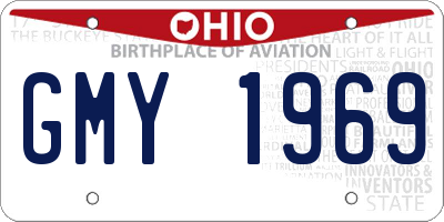 OH license plate GMY1969