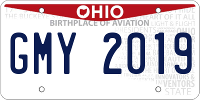 OH license plate GMY2019