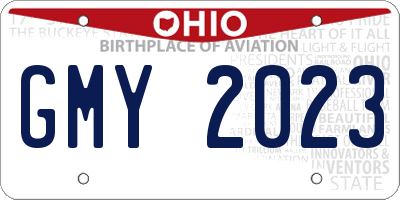 OH license plate GMY2023