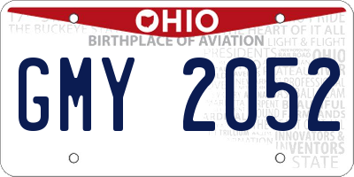 OH license plate GMY2052