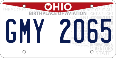 OH license plate GMY2065