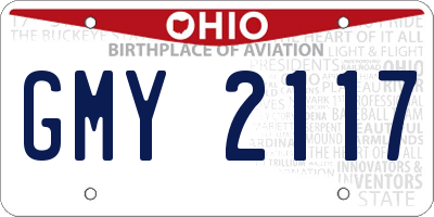 OH license plate GMY2117