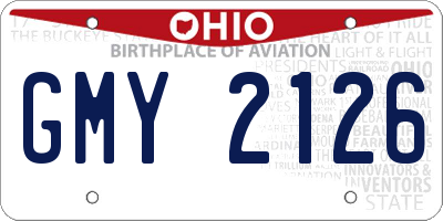 OH license plate GMY2126
