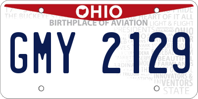 OH license plate GMY2129