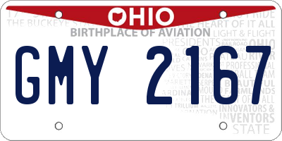 OH license plate GMY2167
