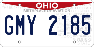 OH license plate GMY2185