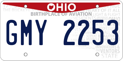 OH license plate GMY2253