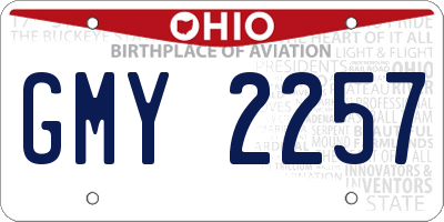 OH license plate GMY2257