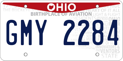 OH license plate GMY2284