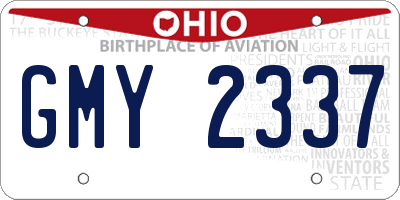 OH license plate GMY2337