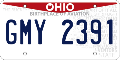 OH license plate GMY2391