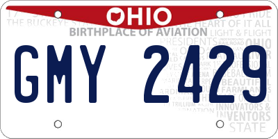 OH license plate GMY2429