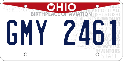 OH license plate GMY2461