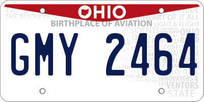 OH license plate GMY2464