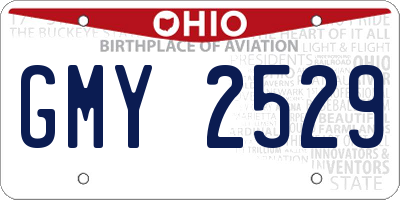 OH license plate GMY2529