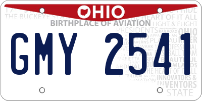 OH license plate GMY2541