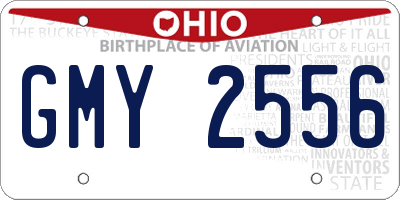 OH license plate GMY2556